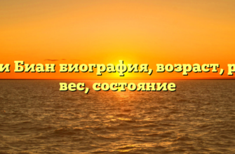 Энди Биан биография, возраст, рост, вес, состояние